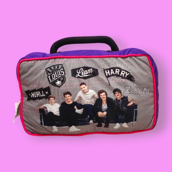 One Direction Pink Purple Grey Boombox Decorative Pillow - Picture 1 of 9